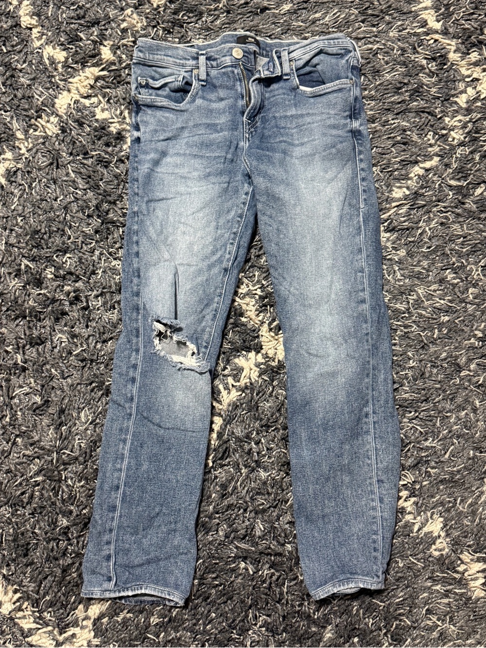 True Religion Men's Slim Blue Distressed Jeans